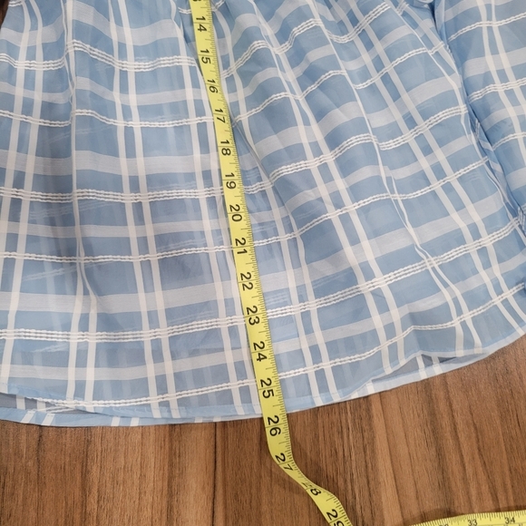 Future Collective Women's Gingham Check 3/4 Sleeve V-Neck Wrap Top Size XS - Picture 9 of 12